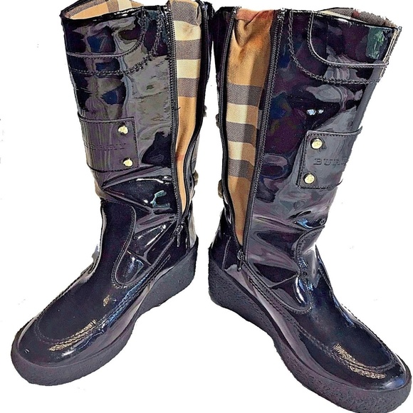 burberry mid calf rain boots